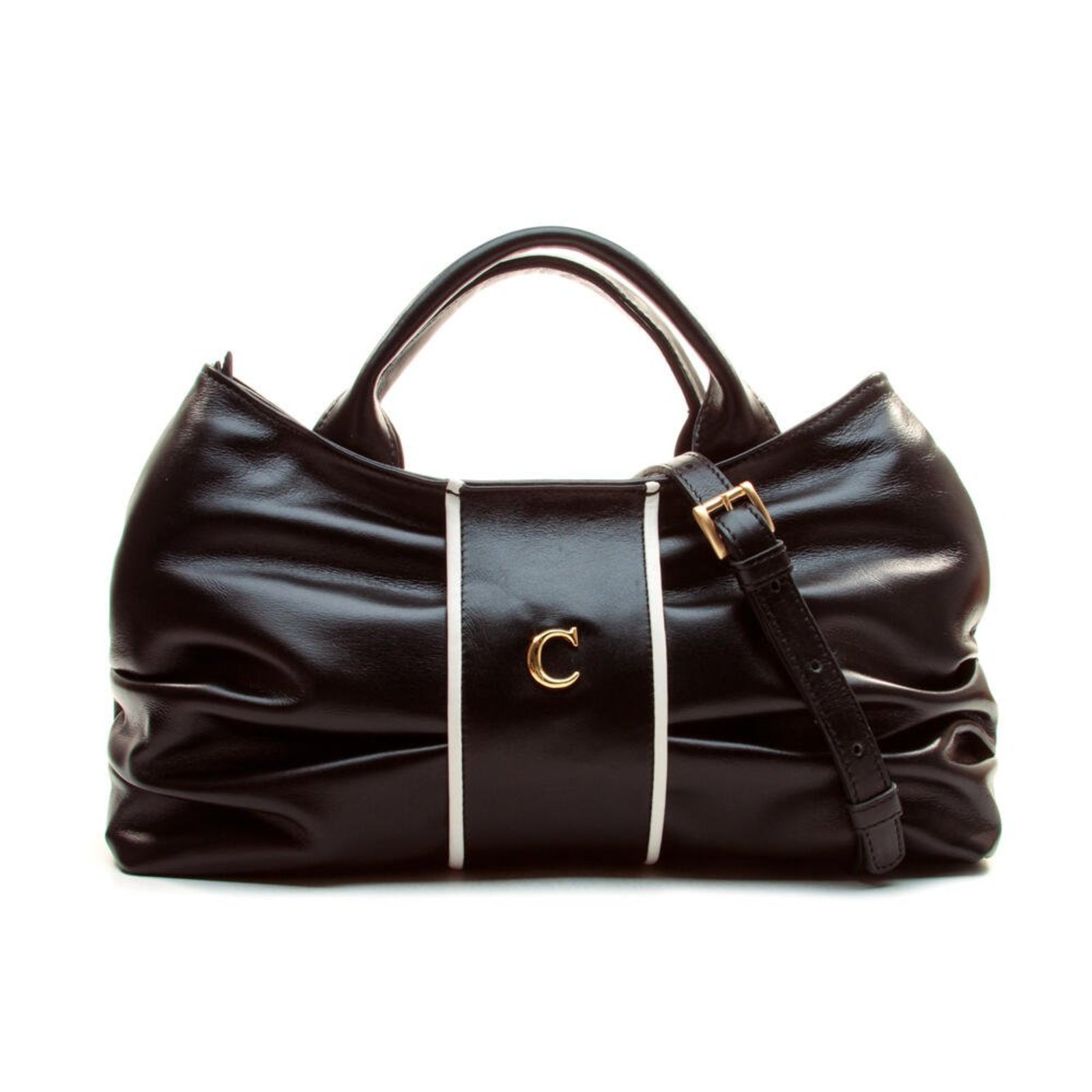 Bolsa Couro Preto Cecconello C2965-1