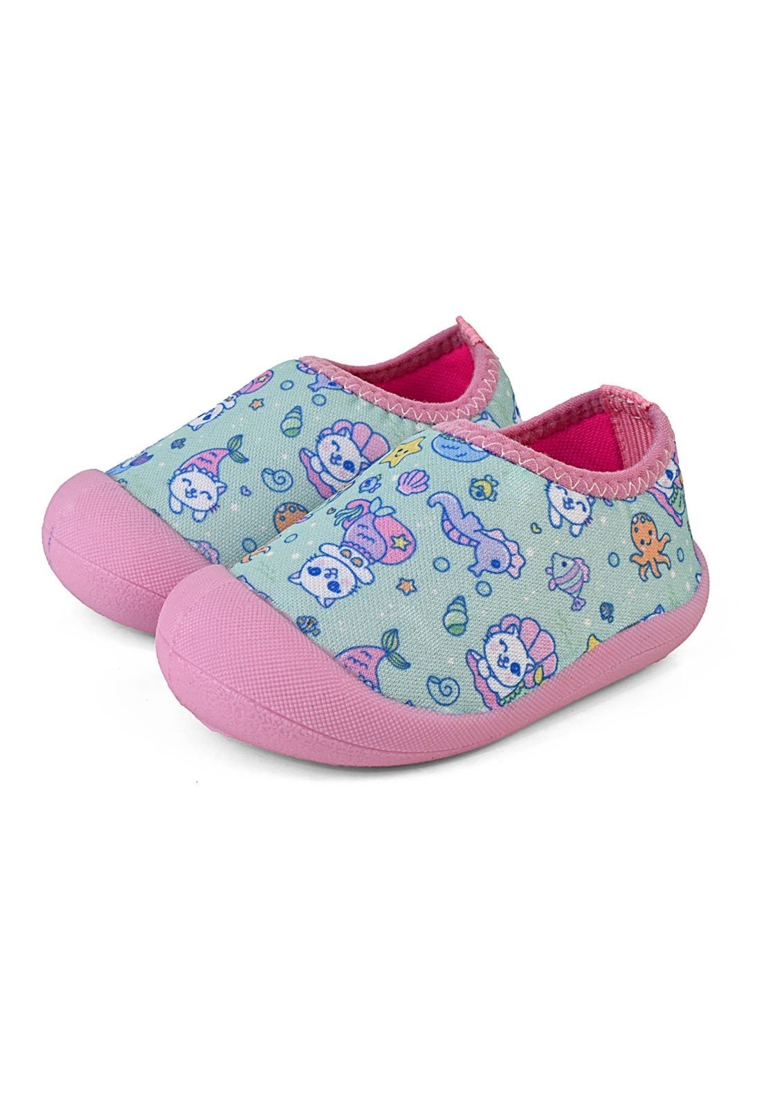 Vista 2 Infantil - Sapameia Menina Sereia Antiderrapante Verão Mzkid azul/rosa azul Mzkid azul/rosa azul