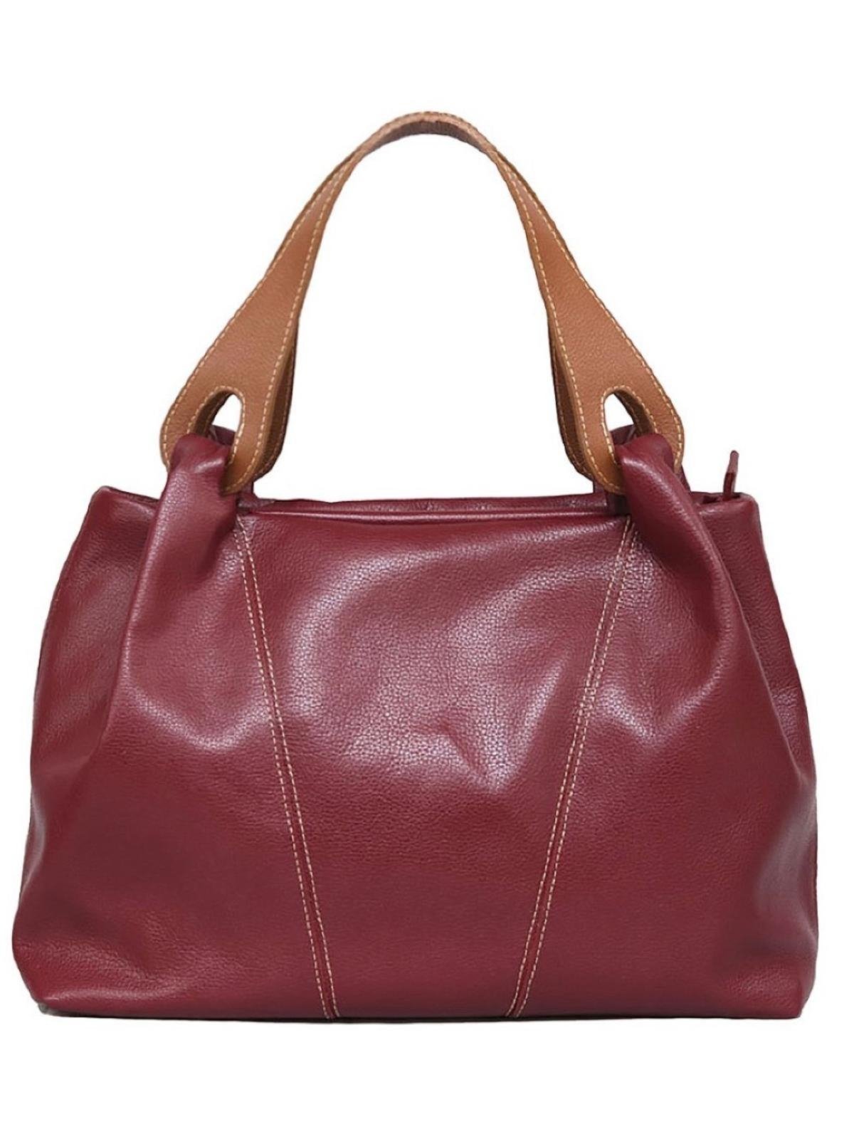 Bolsa SN Couros Atenas Vermelho/Caramelo