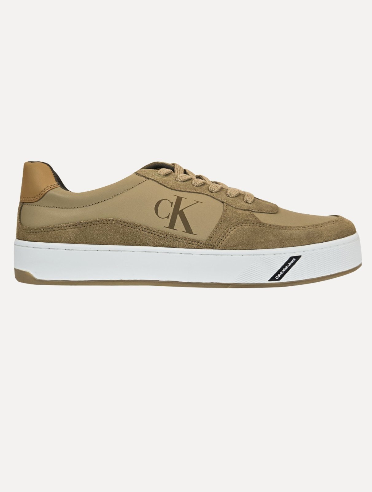 Tênis Calvin Klein Jeans Masculino Palito Re Issue Cáqui