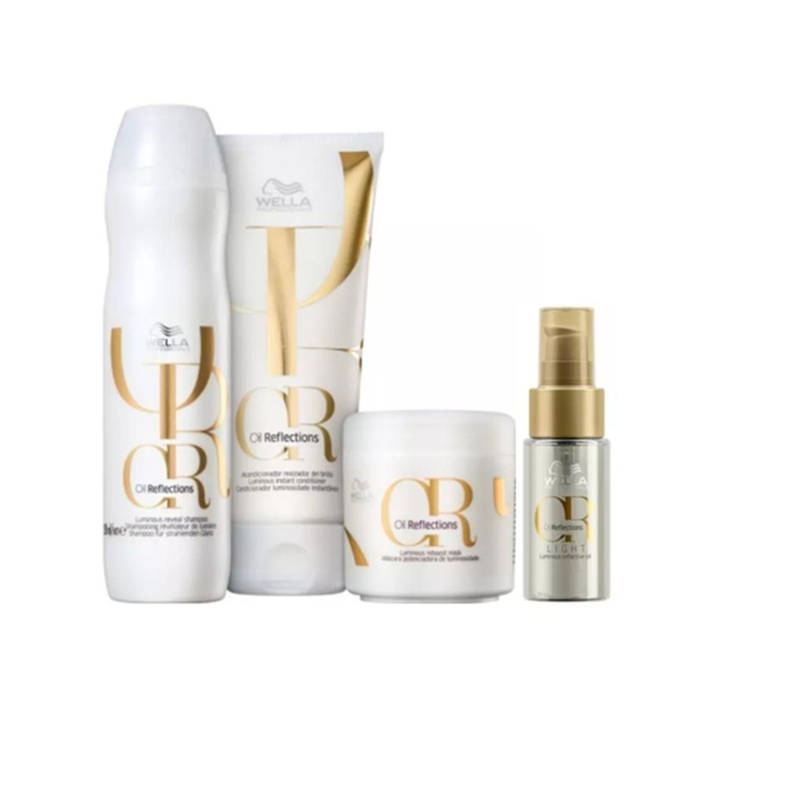 Wella Professionals Oil Reflections – Shampoo 250ml+Condicionador 200ml+Máscara Capilar 150ml+Oil Reflections Ligth 30