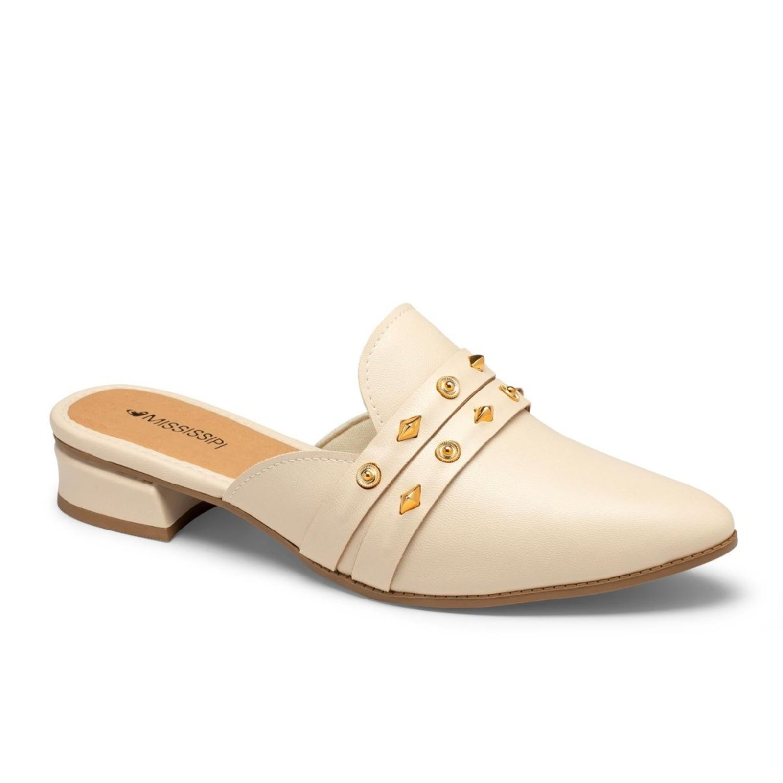 Sapatilha Mule Feminino Bico Fino Off White Santa Rosa