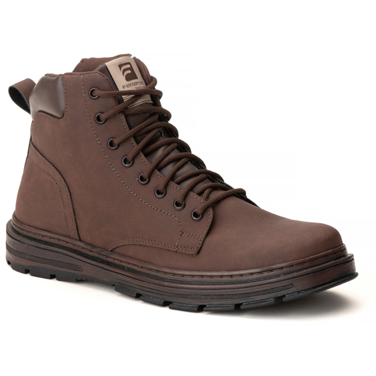 Bota Coturno Costurada Masculino Zafrem Marrom
