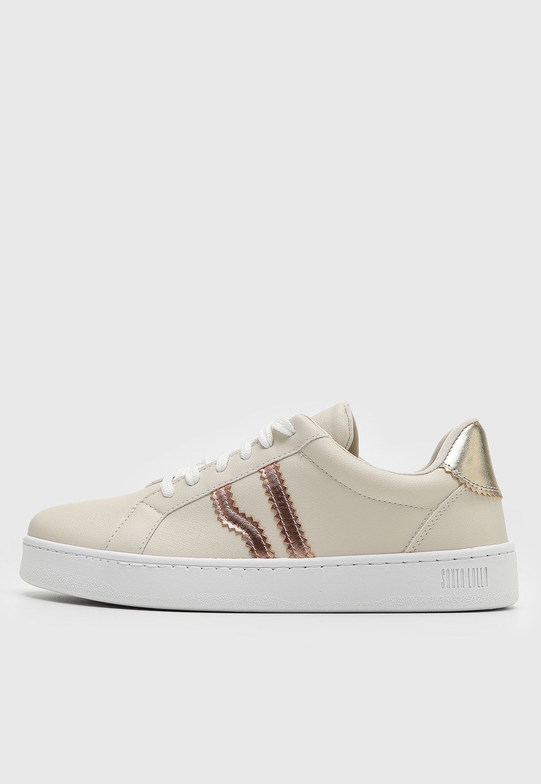 Tênis Santa Lolla Recortes Off-White