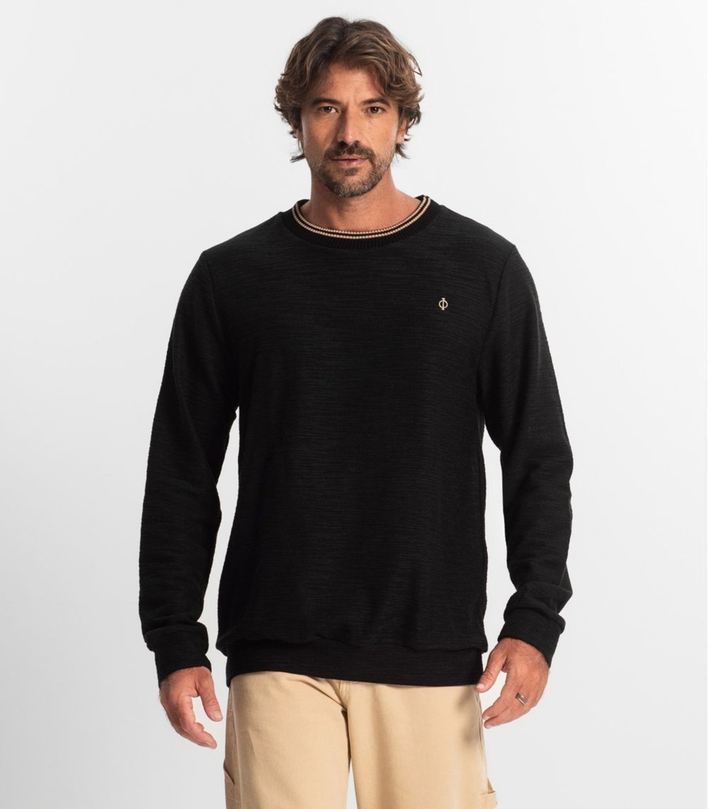 Blusão Masculino Maquinetado Diametro Preto