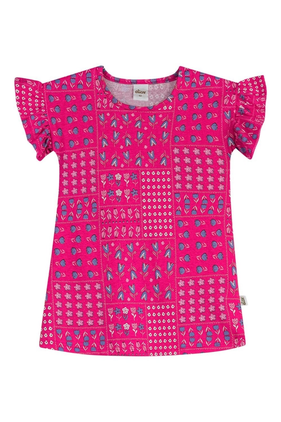 Vista 2 Infantil - Vestido Menina Mix Floral Elian lilás Elian lilás