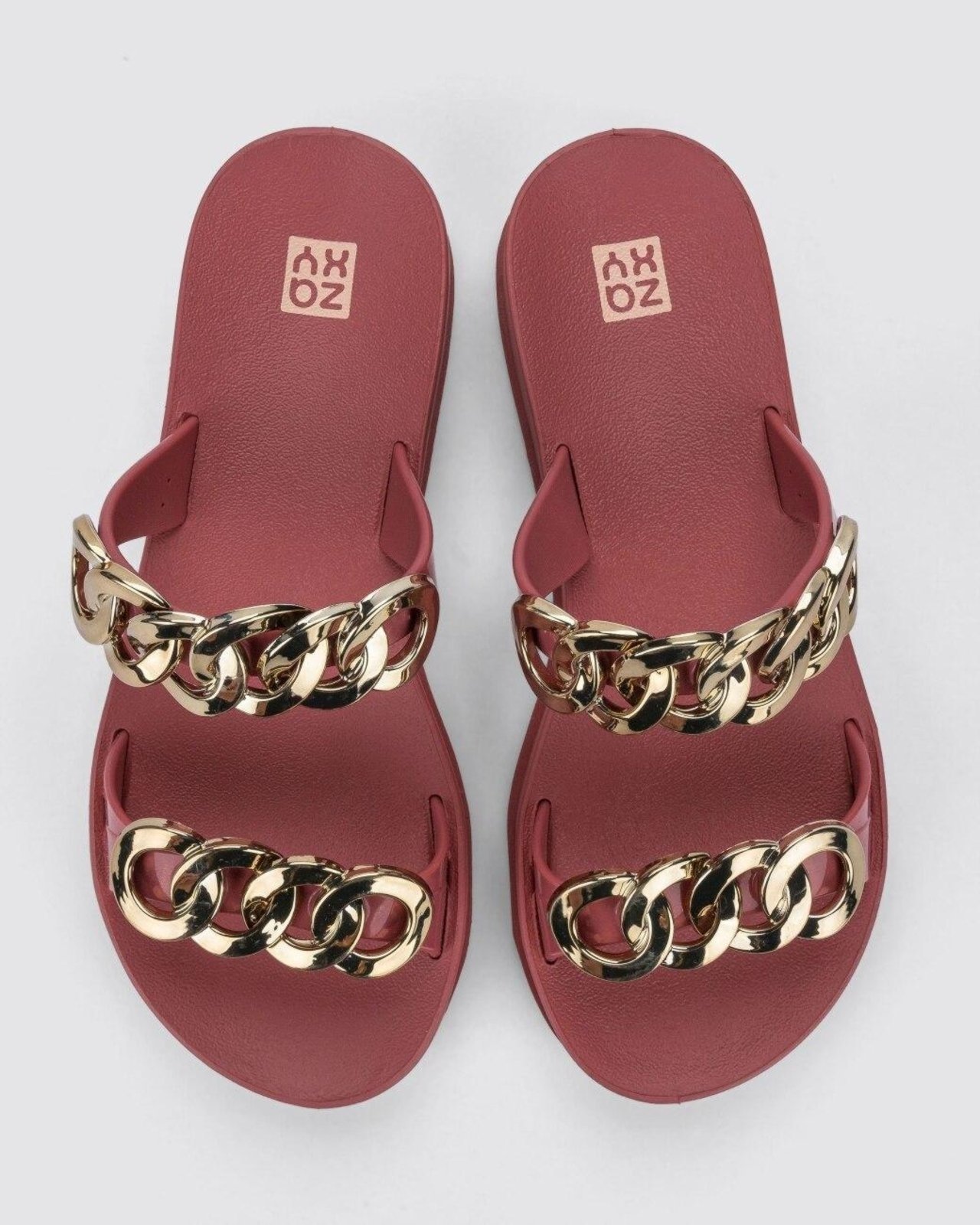 Sandália Plataforma Feminina Zaxy Rings Vermelho