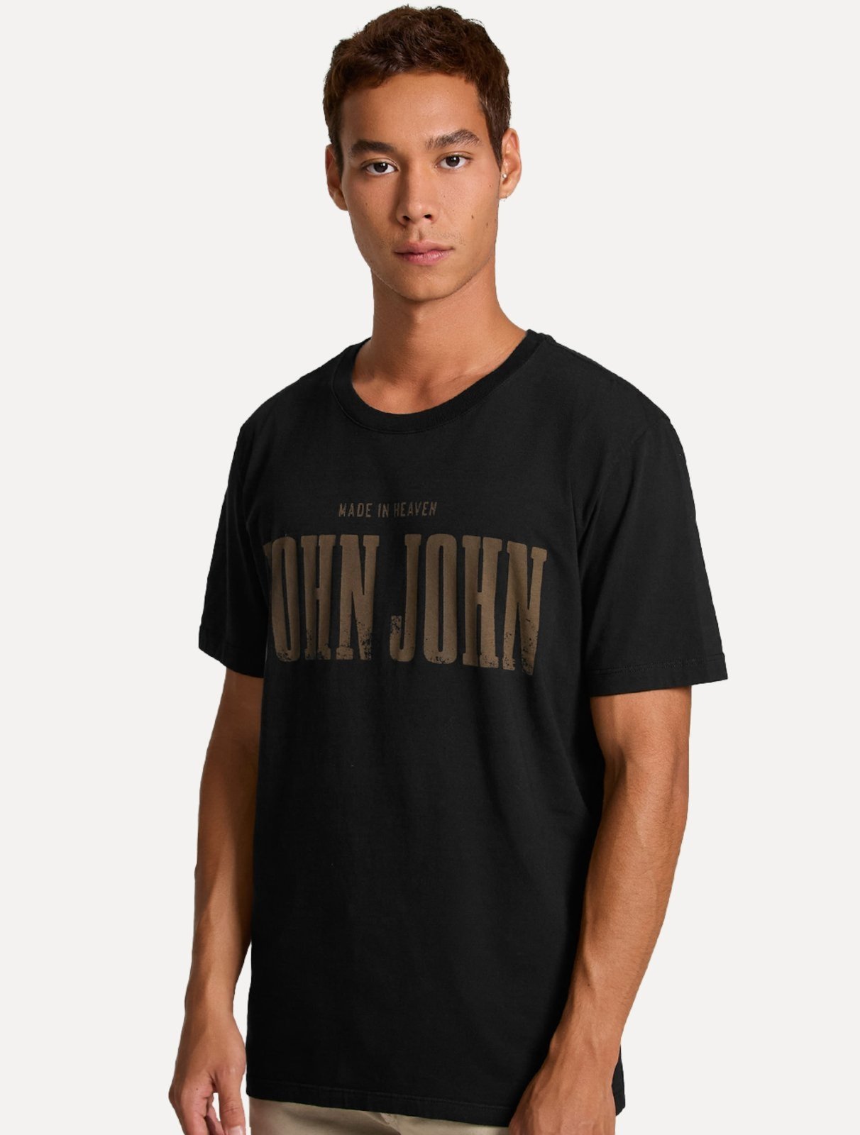 Camiseta John John Masculina Regular Fit Old West Preta