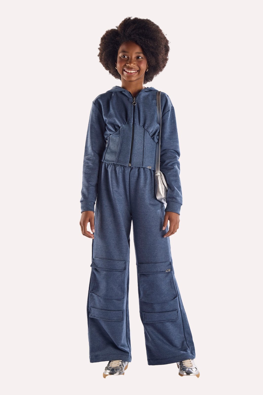 Infantil - Jaqueta em Moletom Jeans Leve Jeans