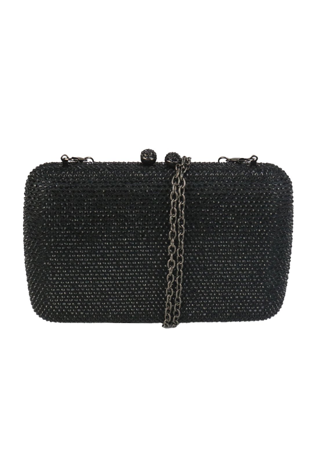 Bolsa Nua Duza de Festa Casamento Clutch Strass Preto - Seif
