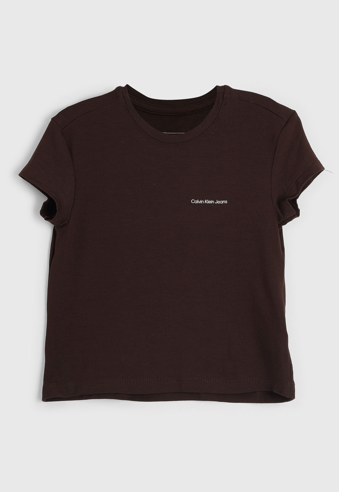 Infantil - Camiseta Manga Curta Calvin Klein Logo Café