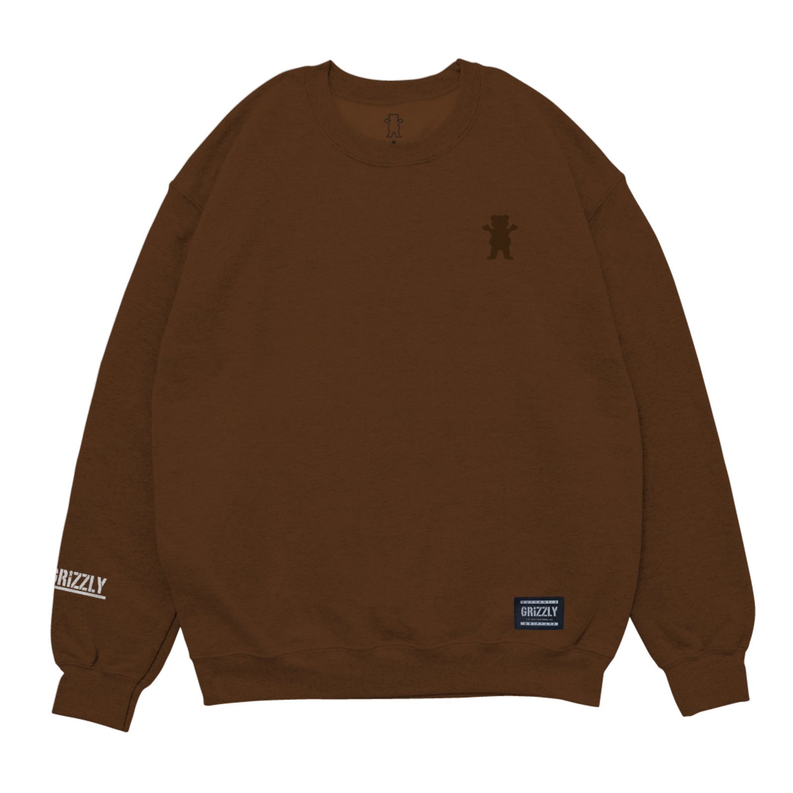 Moletom Grizzly Mini Og Bear Crew Neck - BROWN