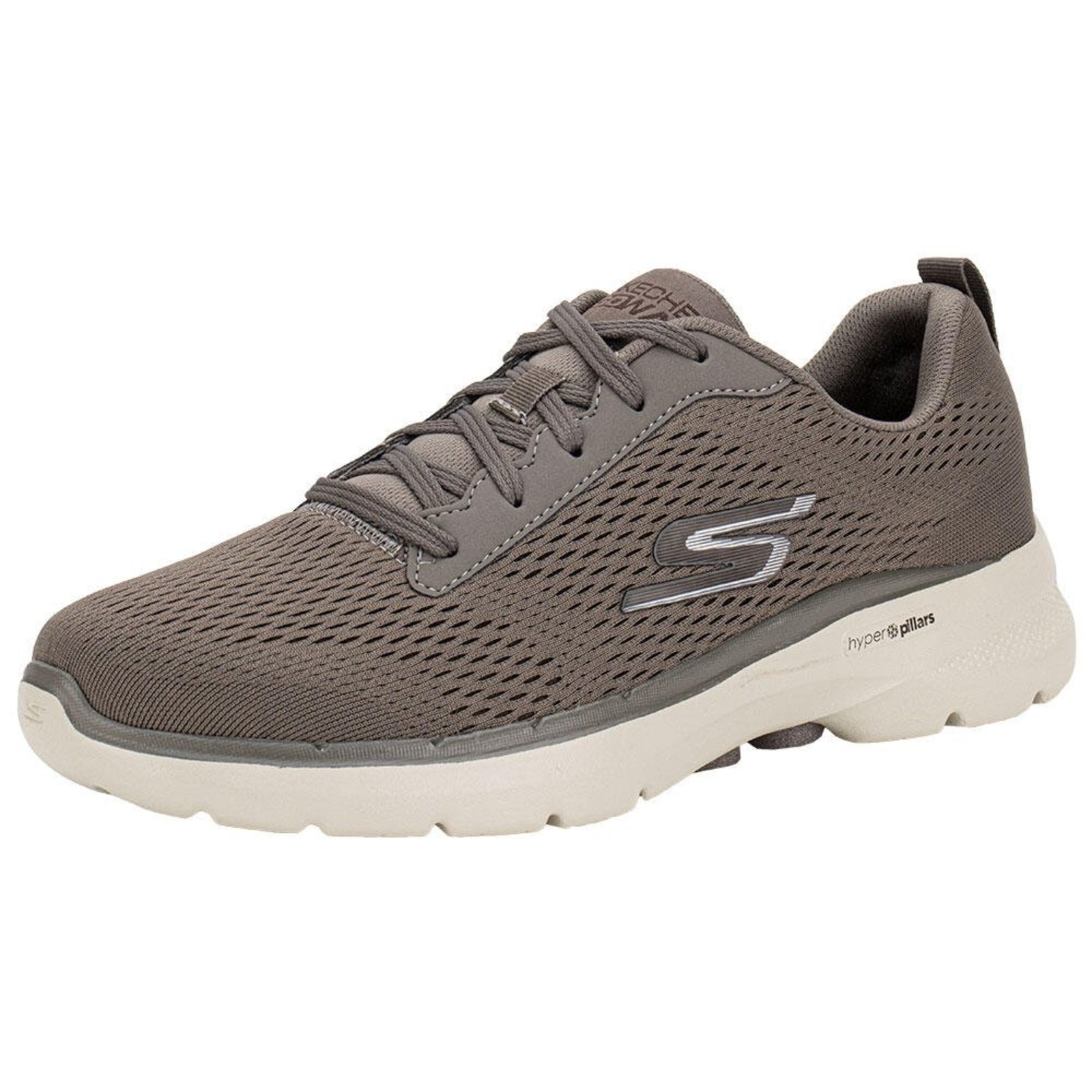 Tênis Masculino Go Walk 6 Avalo Hyper Pillars Skechers 216209 5676209 Cinza