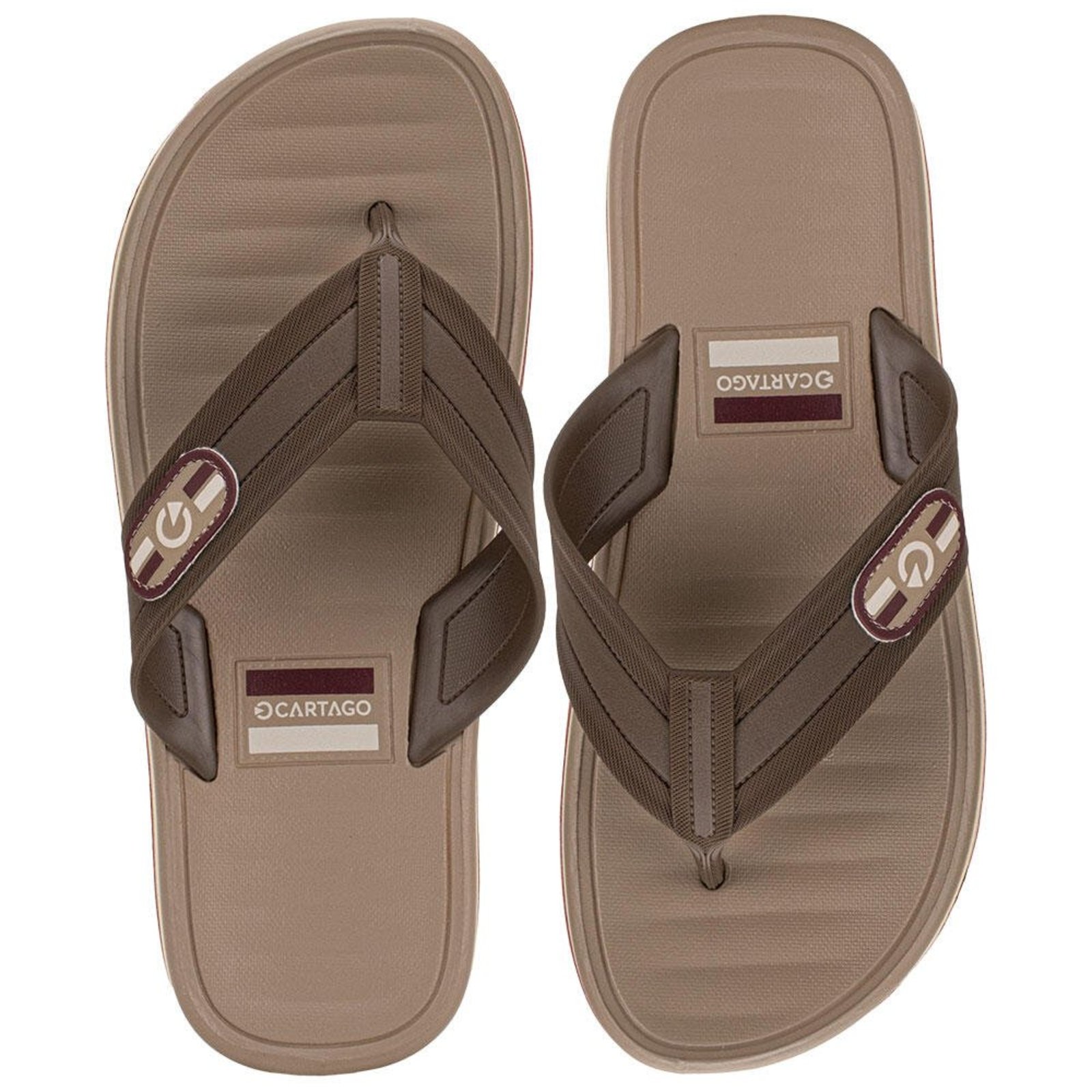 Chinelo Masculino Paris Ii Cartago 12214 3292214 Bege