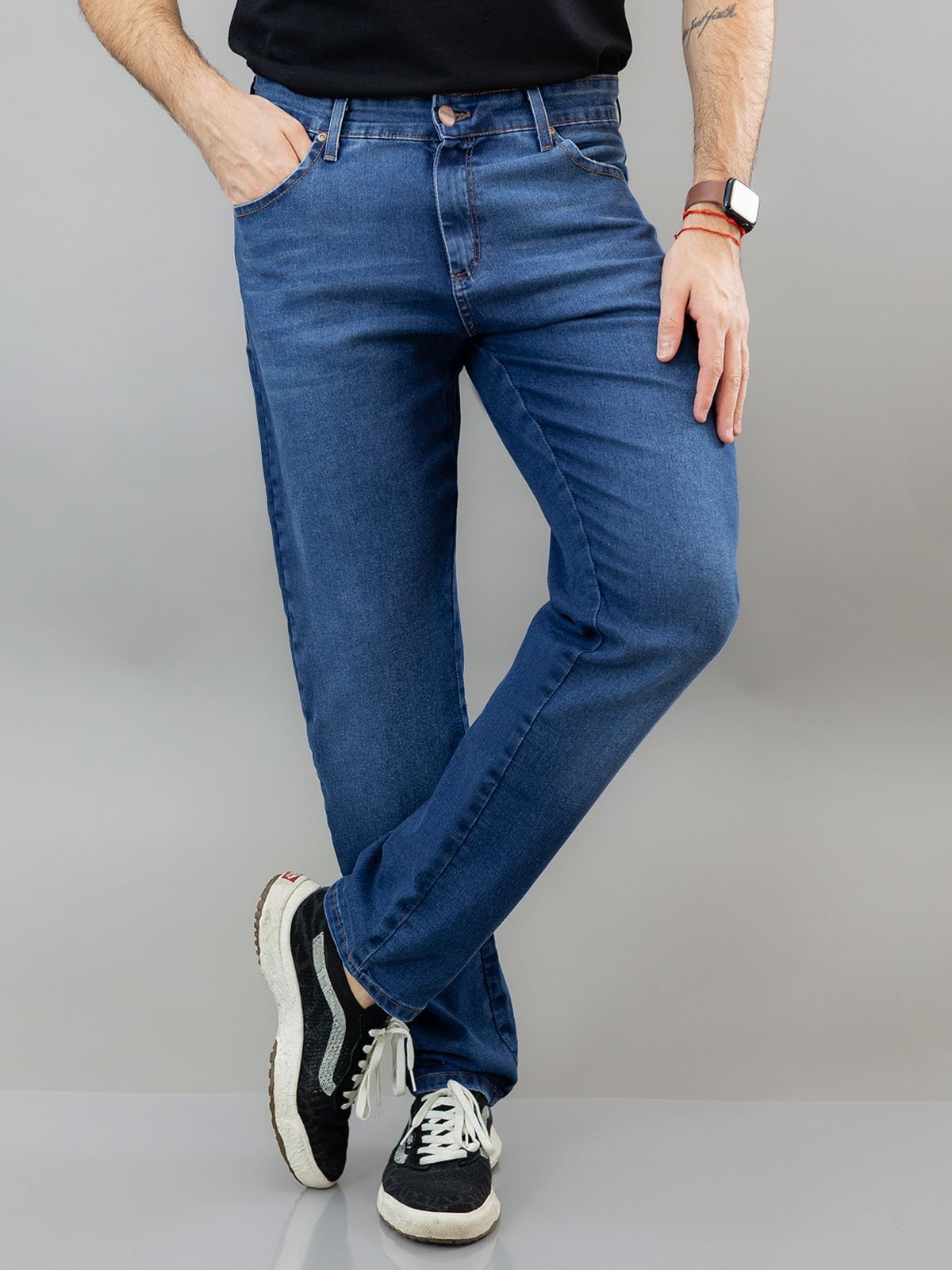 Calça Slim Masculina Jeans Tradicional Elastano Algodão Anticorpus
