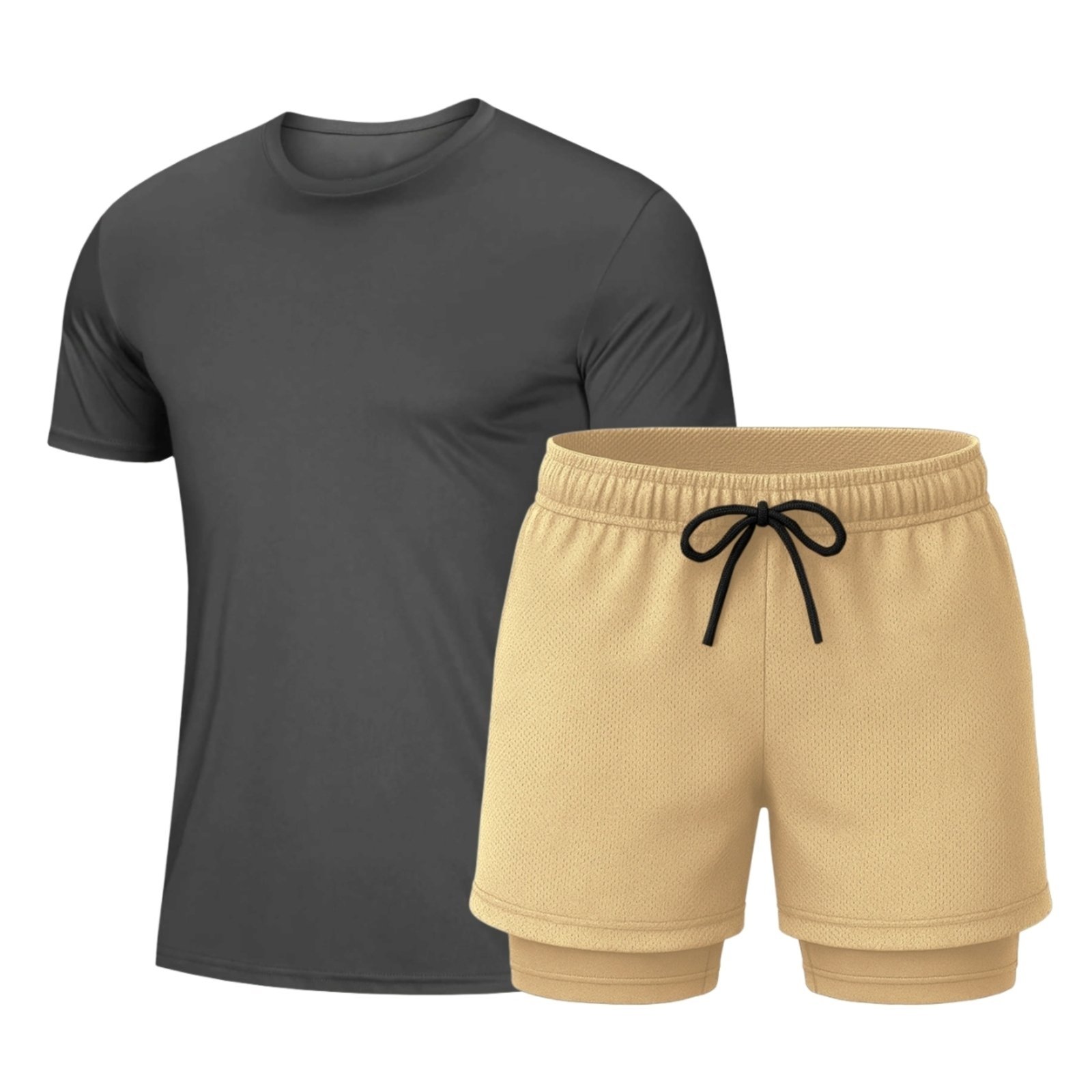 Conjunto Masculino Camiseta Dryfit e Short Térmico Liso