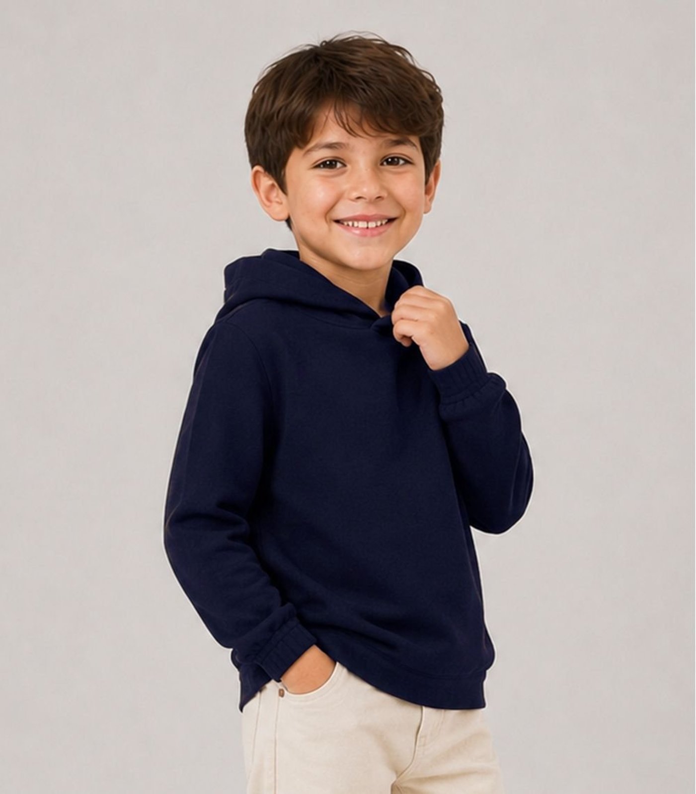 Infantil - Blusão Masculino Moletom Peluciado Select Azul