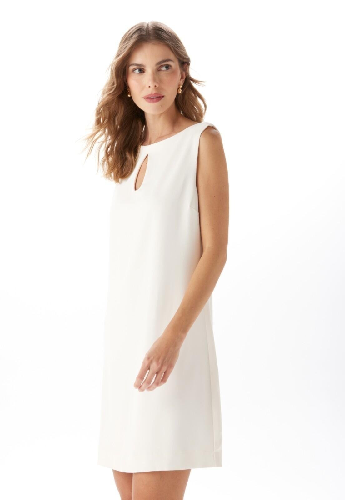 Vista 3 Vestido Curto Sem Mangas Traymon - Off White Traymon off-white white