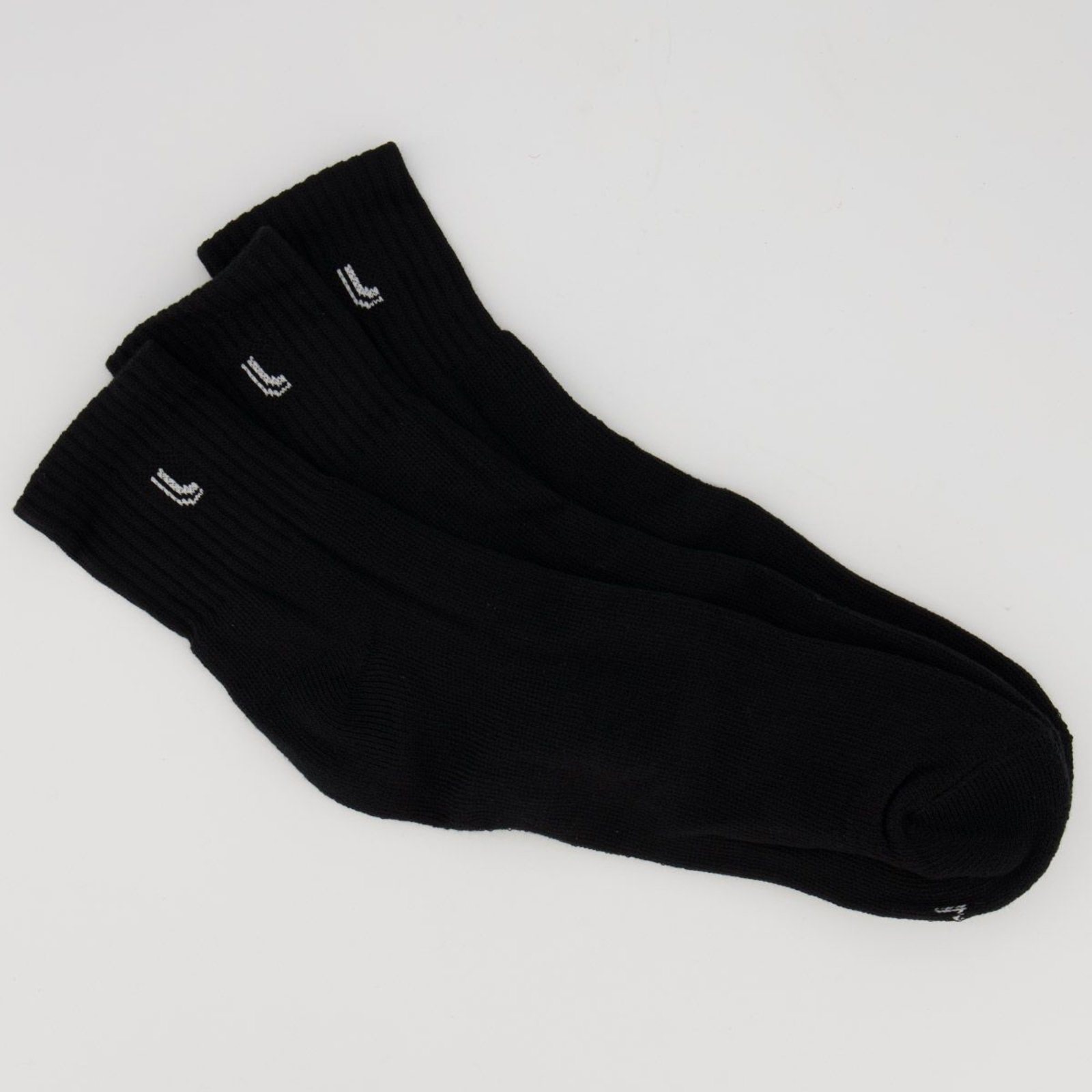 Vista 2 Kit Meia Lupo Cano Médio Freedom 3 Pares Preta preto Lupo preto