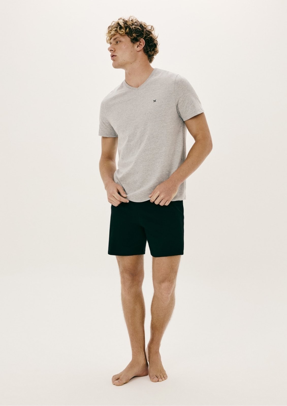 Vista 2 Pijama Masculino Curto Em Malha Hering HERING INTIMATES preto HERING INTIMATES preto