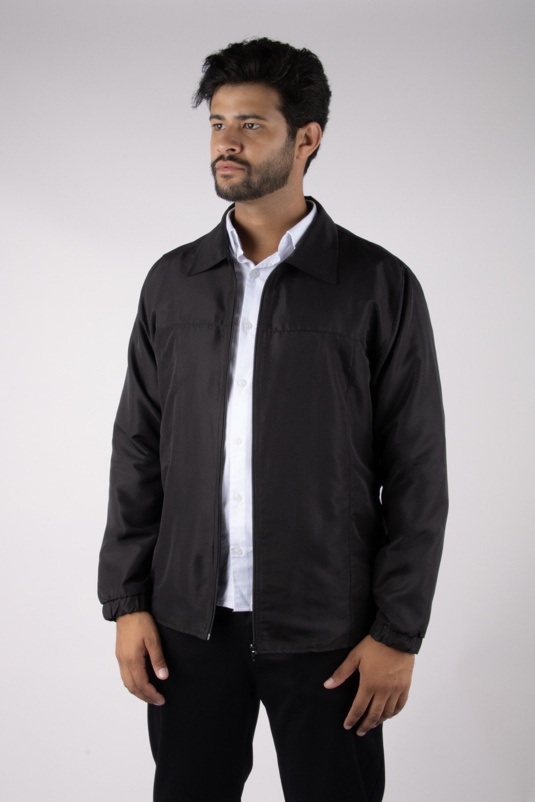 Casaco Masculino Micro Leve Sem Fibra Preto