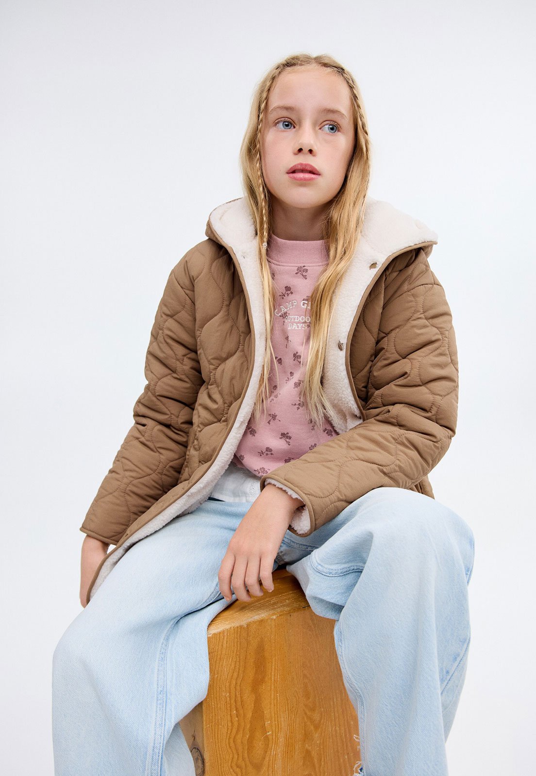 Infantil - Jaqueta MANGO Acolchoada Marrom