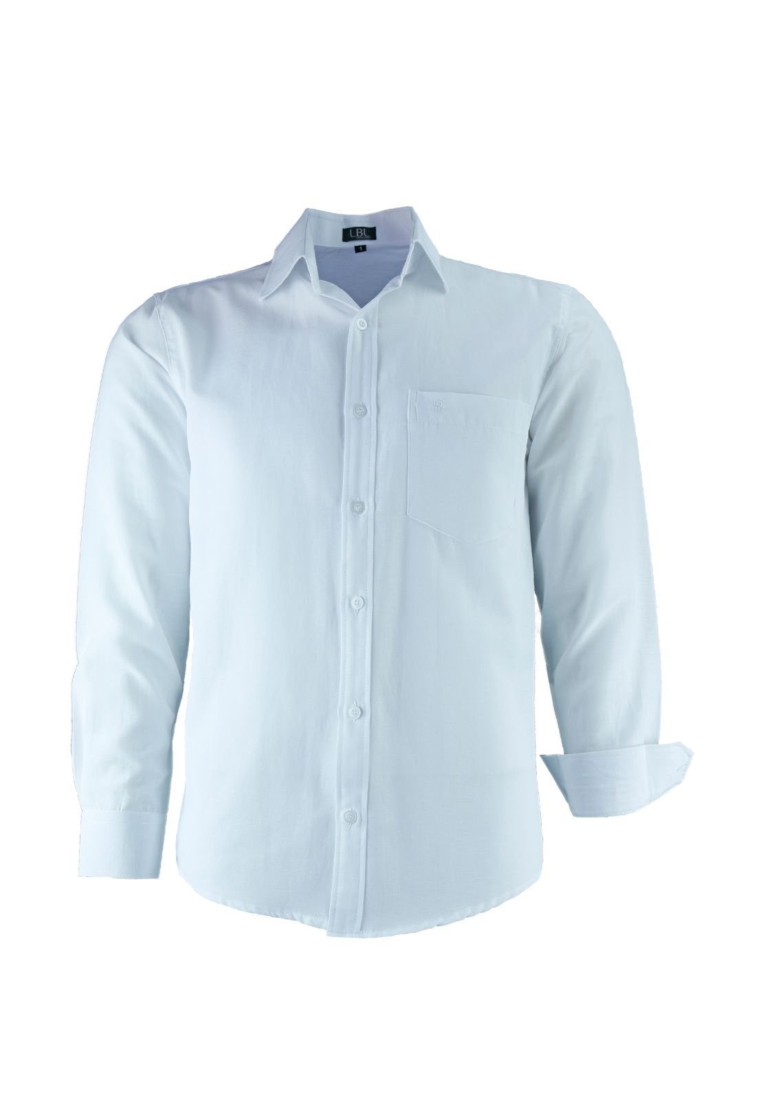 Camisa Manga Longa Lbl Classica Tecido Misto Branco 3006