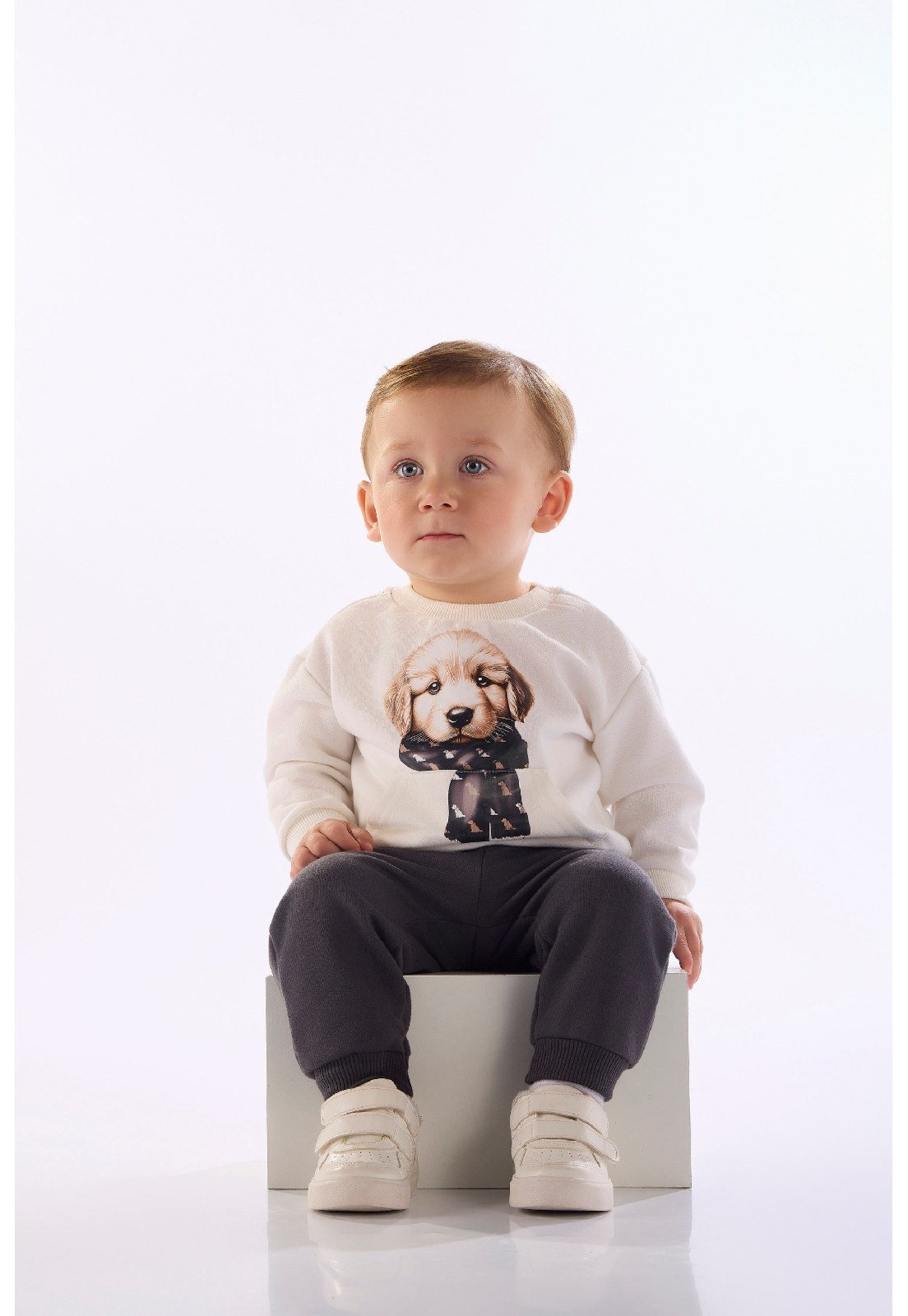 Infantil - Conjunto Menino Golden Puppy Quimby Branco