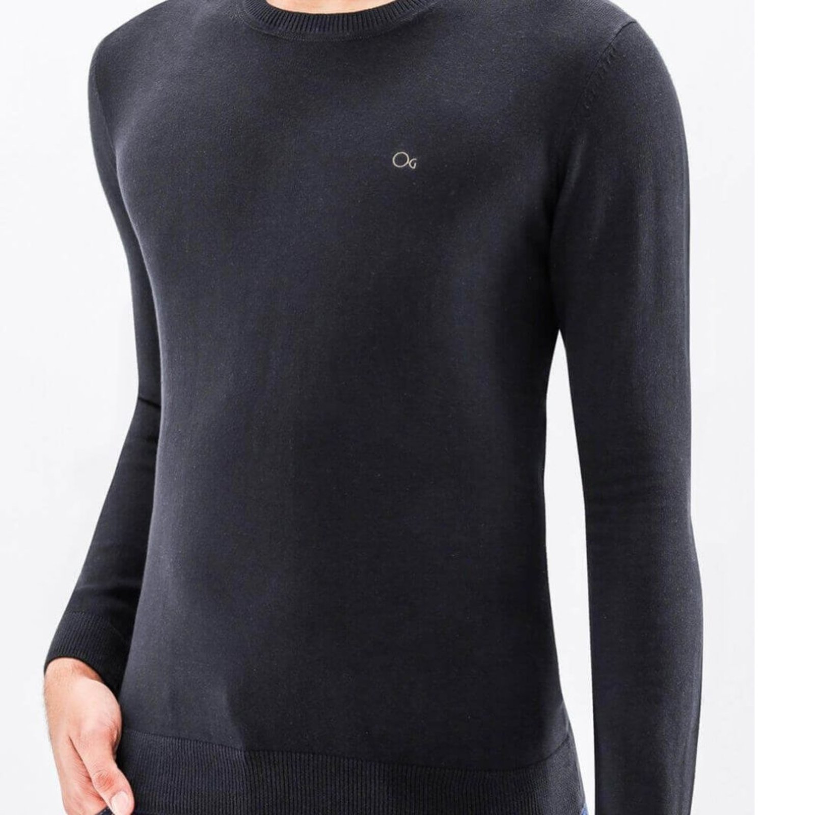 Suéter Tricot Slim Masculino Ogochi 005511002 Preto