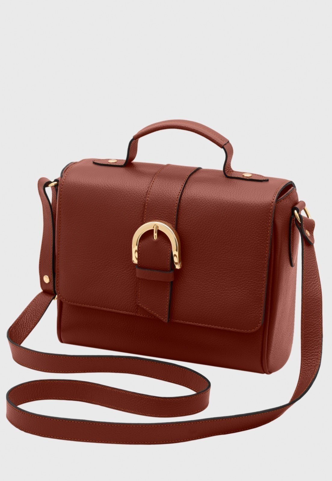 Vista 2 Bolsa Transversal Couro Mariart Sauípe Terracota bordô Mariart bordô