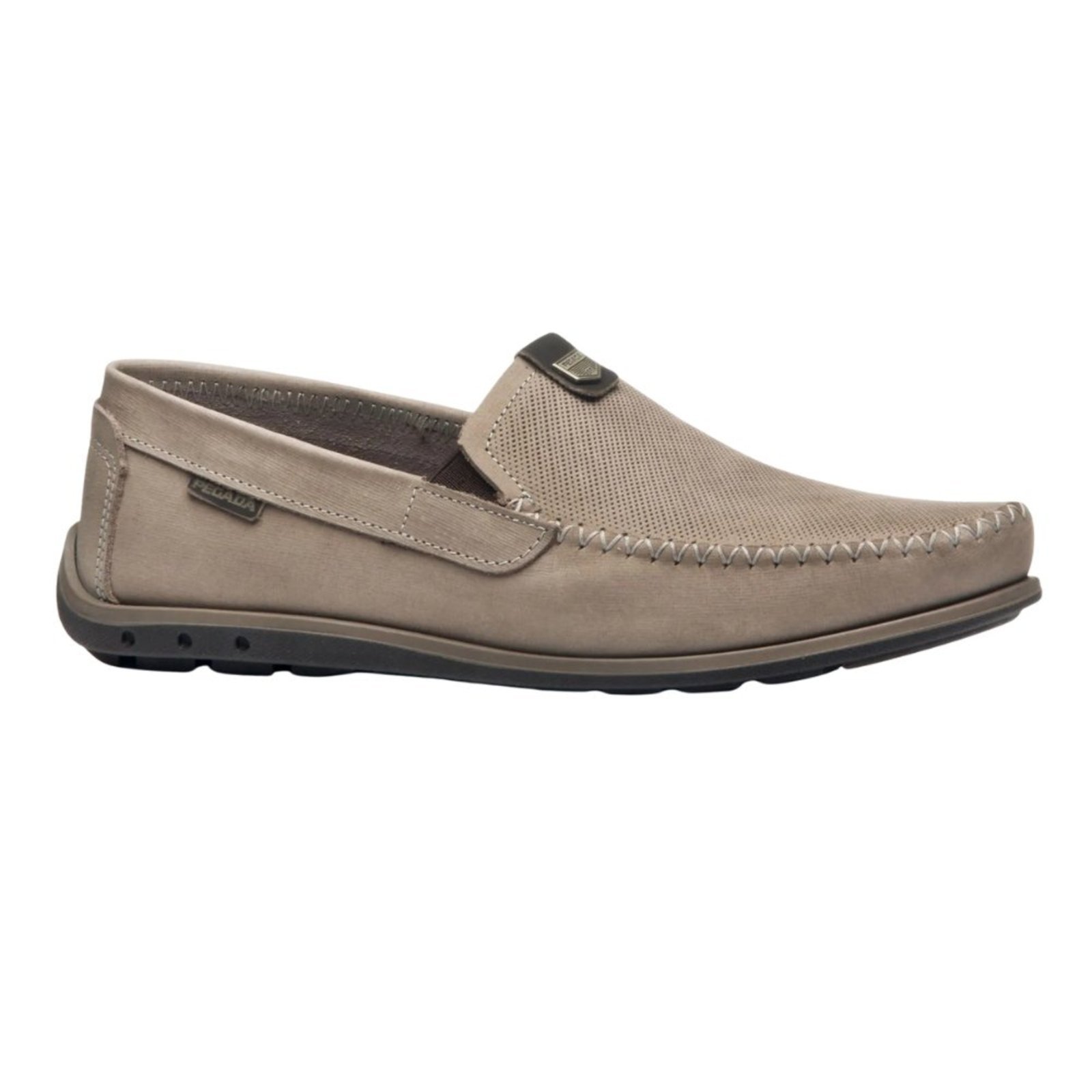 Mocassim Pegada Washed Couro Cravo Masculino