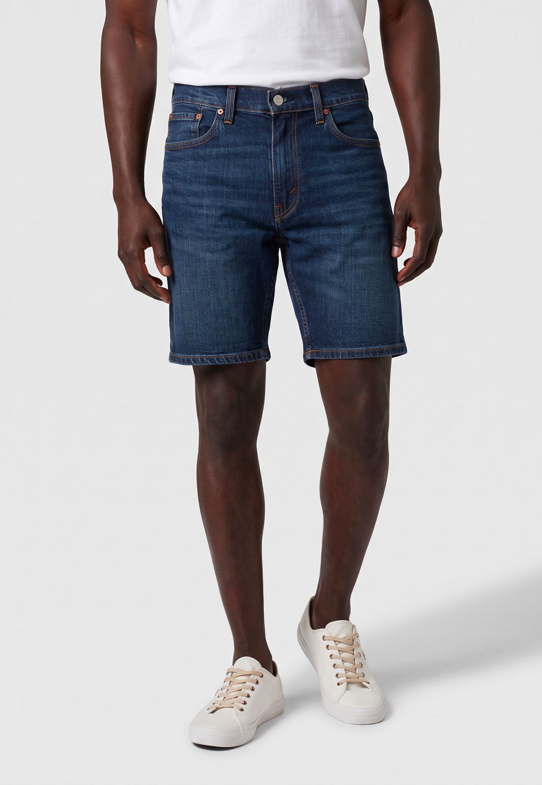 Bermuda Jeans Masculina Levis 412 Slim Azul Escuro