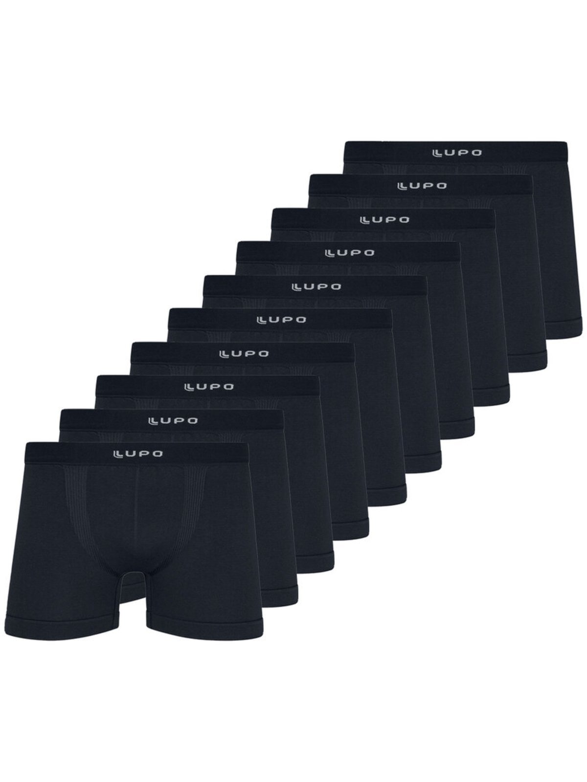 Kit com 10 Cuecas Boxer Lupo 661-001 Chumbo