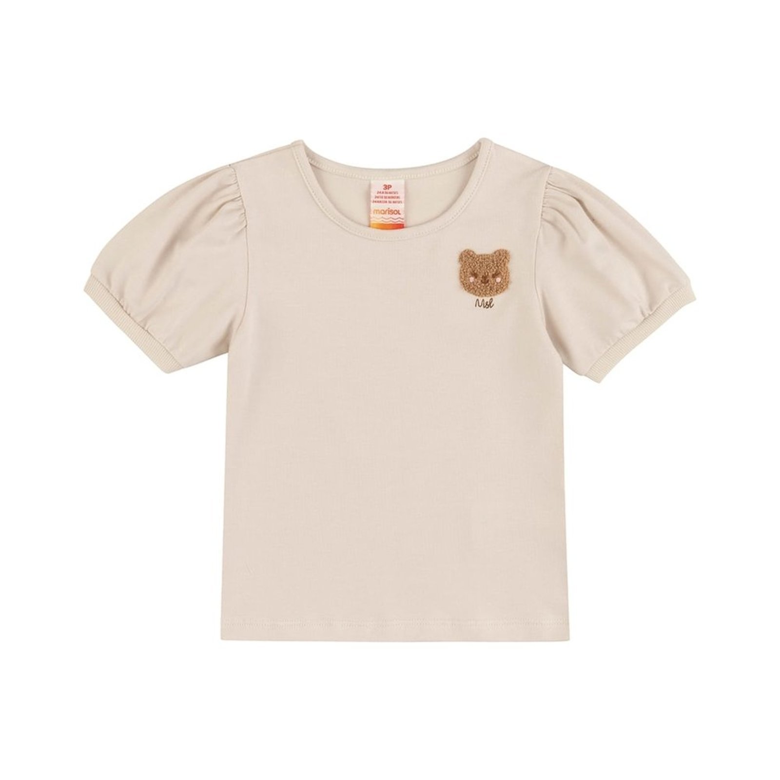 Infantil - Blusa Manga Curta Ursinho Menina Marisol