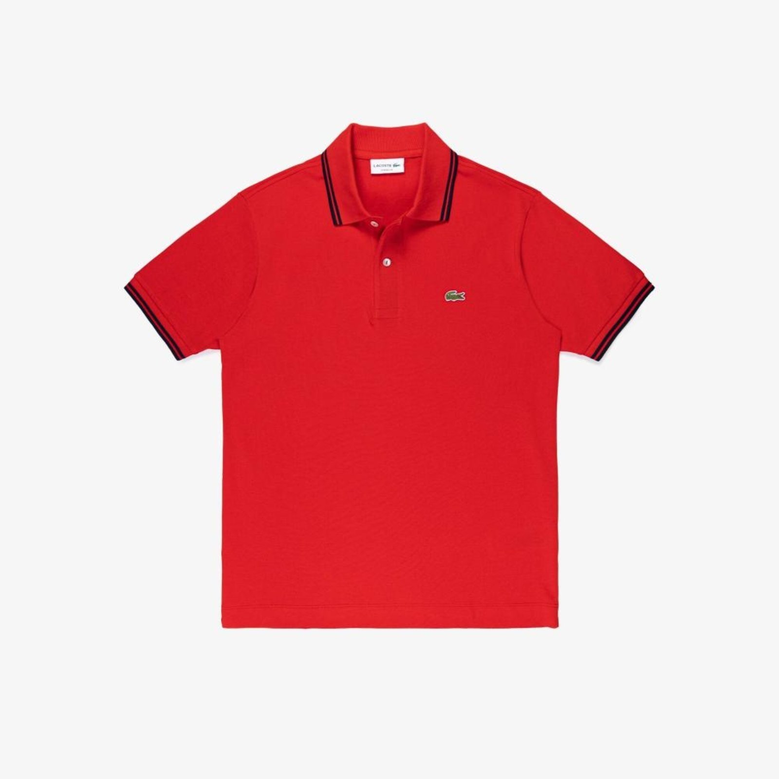 Polo Lacoste Clássico Fit em Piqué Vermelho