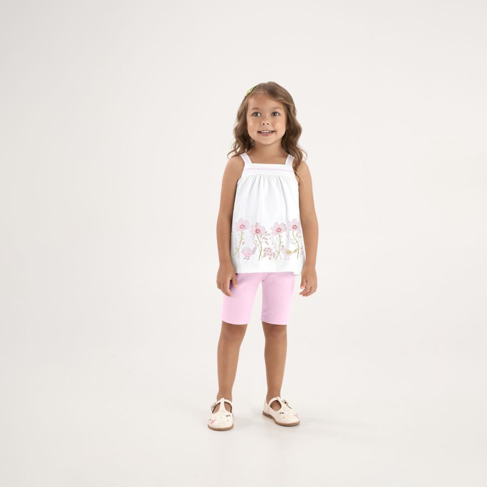 Infantil - Conjunto Branco Primeiros Passos Pulla Bulla Menina - 53715-3