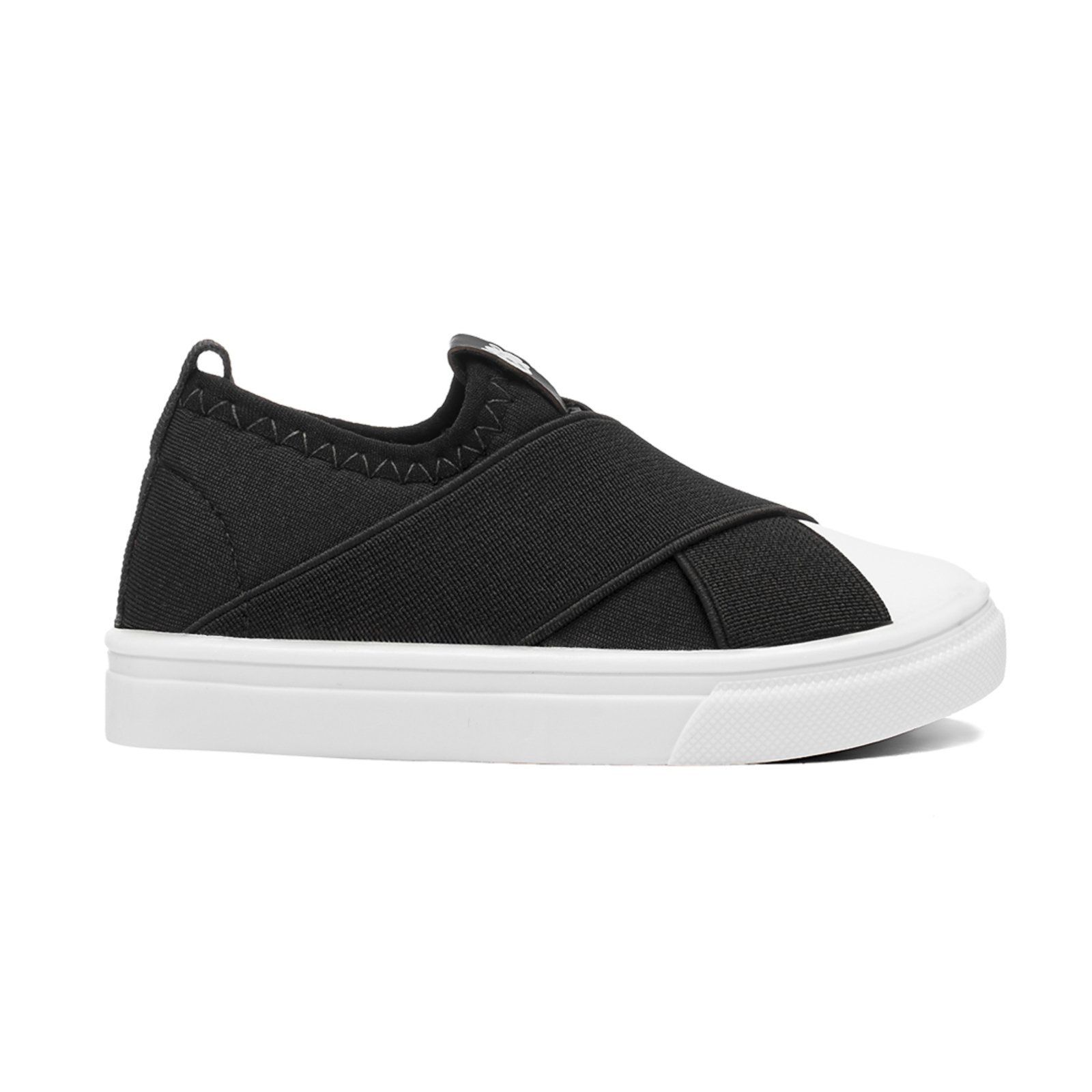 Vista 2 Infantil - Tenis Feminino e Masculino Casual Slip On Menino e Menina Funfy 220A preto Funfy preto