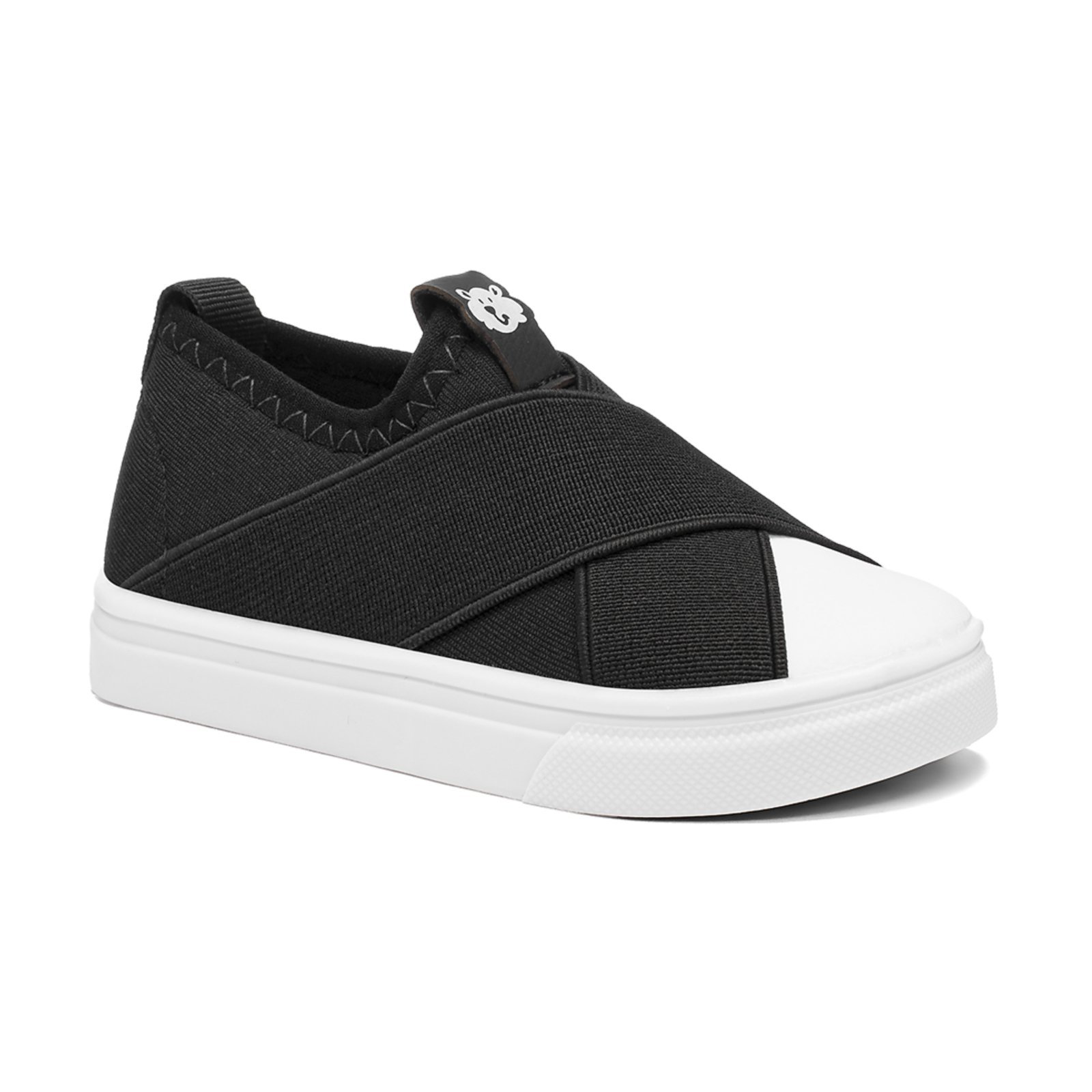 Vista 3 Infantil - Tenis Feminino e Masculino Casual Slip On Menino e Menina Funfy 220A preto Funfy preto