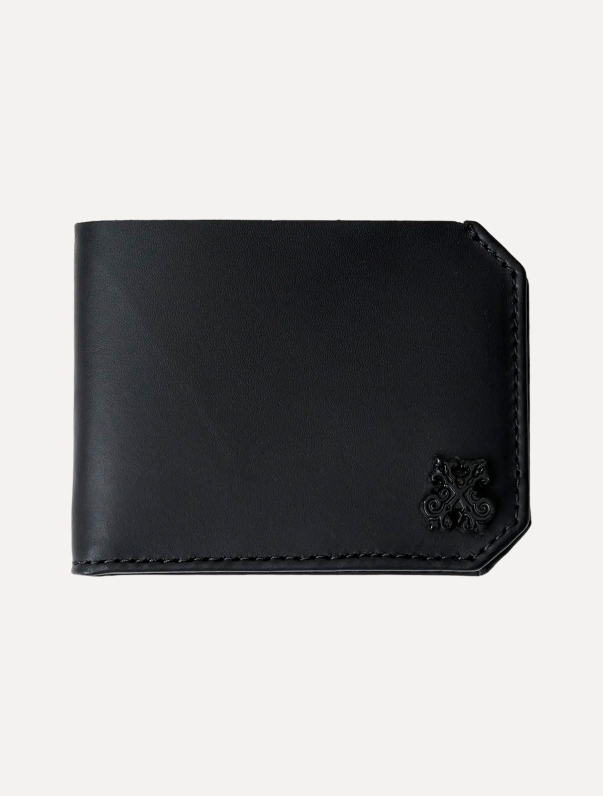 Carteira John John Masculina Couro Joshua Key Metal Preta