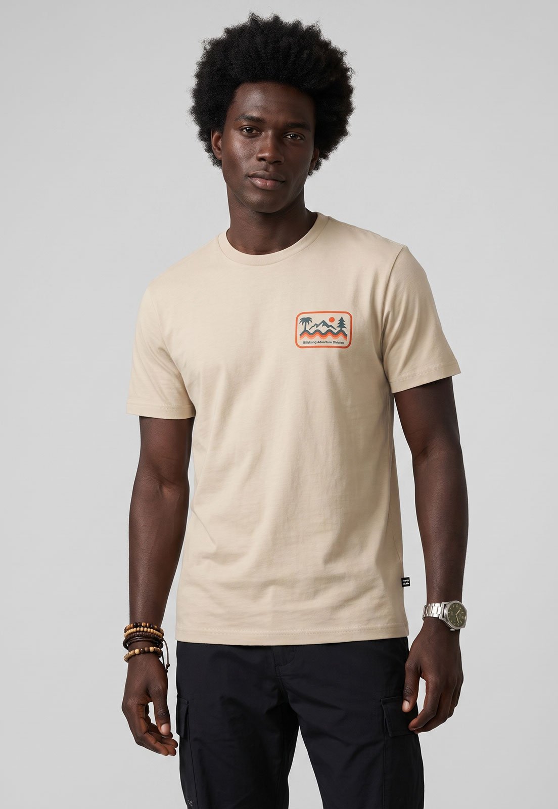 Camiseta Masculina Billabong Range II Bege