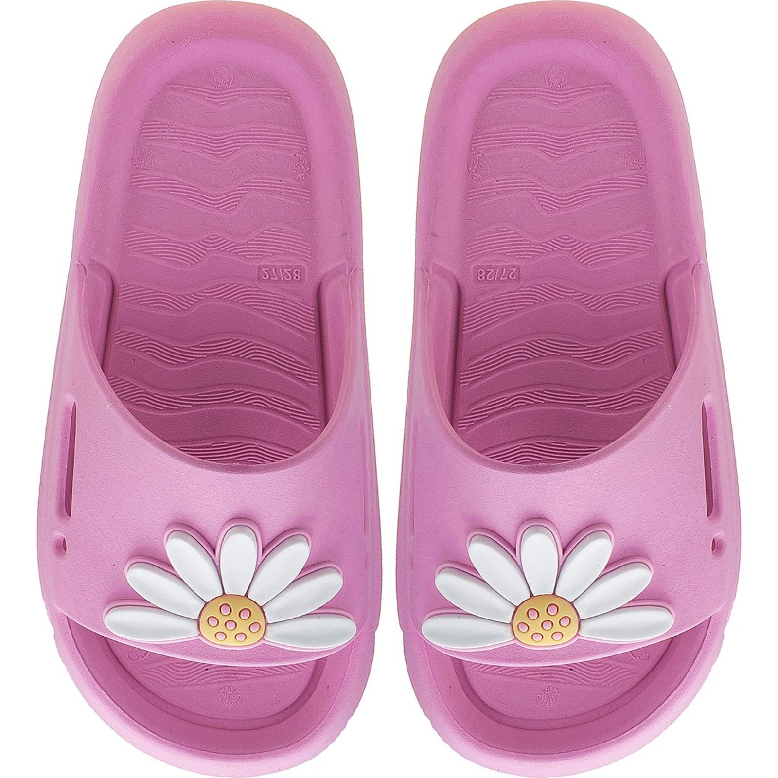 Infantil - Chinelo Slide Nuvem Rosa Margarida Leve e Confortável tep