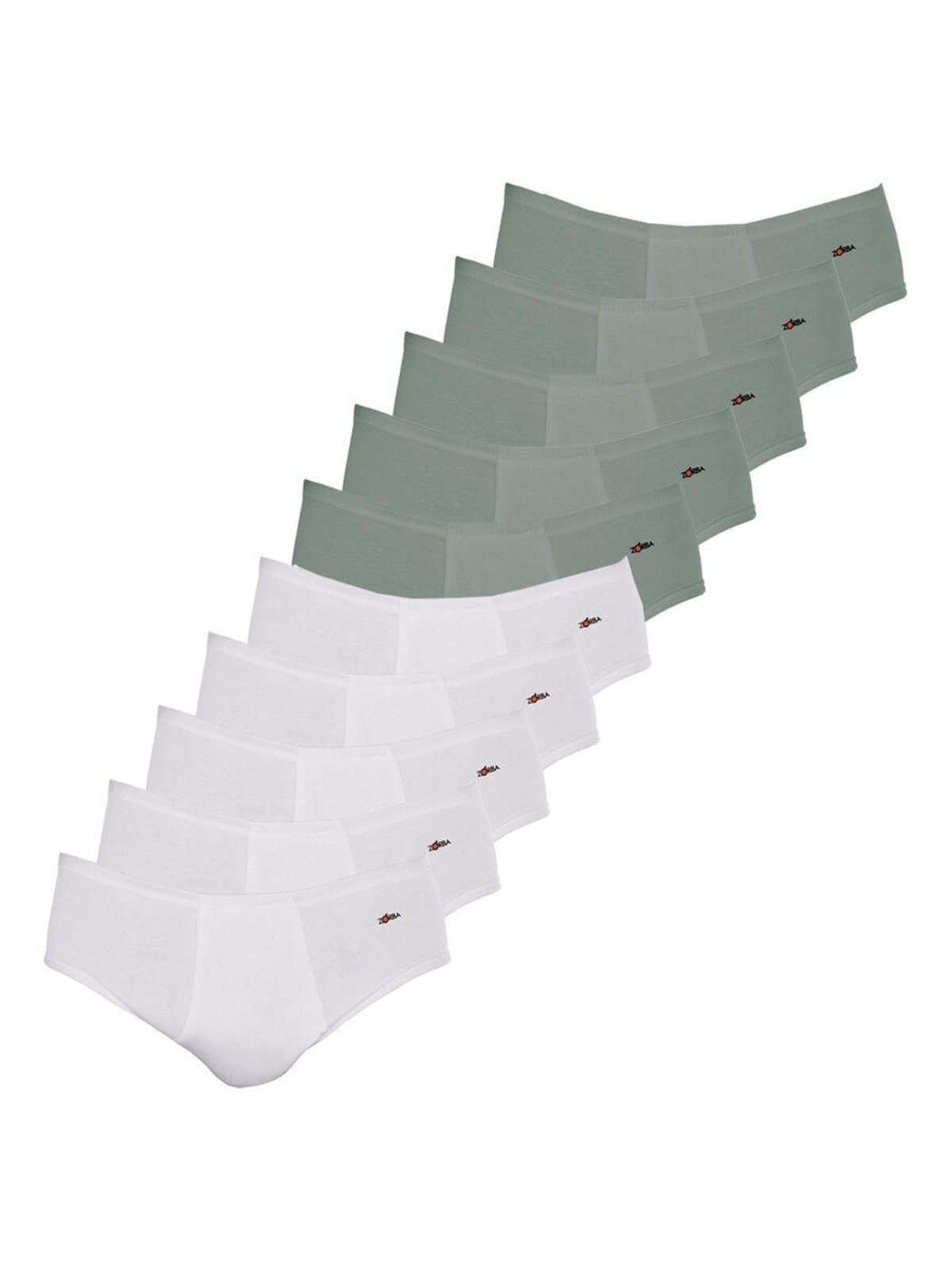 Kit com 10 Cuecas Slip Zorba com Abertura 172 Branco