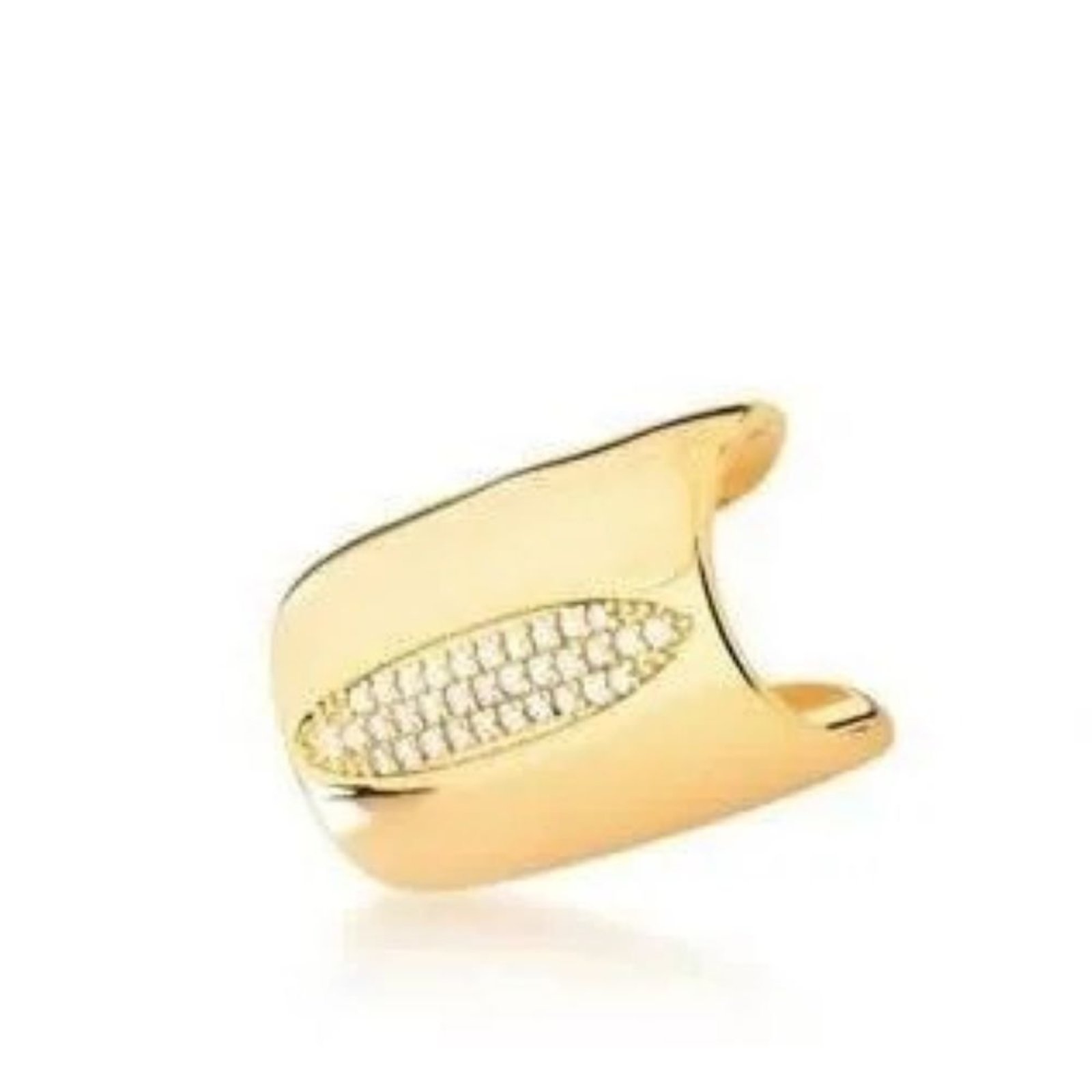Infantil - Piercing Curvo Cravejado com Zircônias Semijoia Banhada a Ouro 18K Ania Store