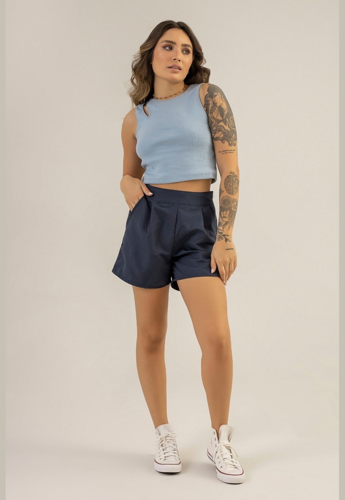 Short Feminino Básico The Philippines Azul