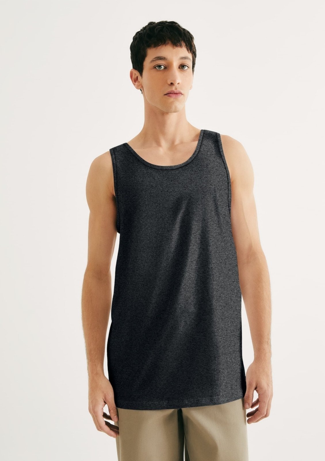 Vista 2 Regata Básica Masculina Slim Hering cinza Hering cinza