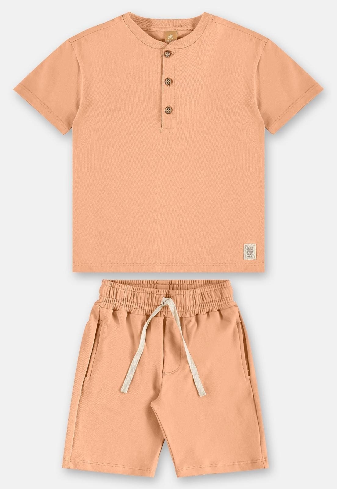 Infantil - Conjunto Camiseta Bermuda Nature Up Baby Marrom