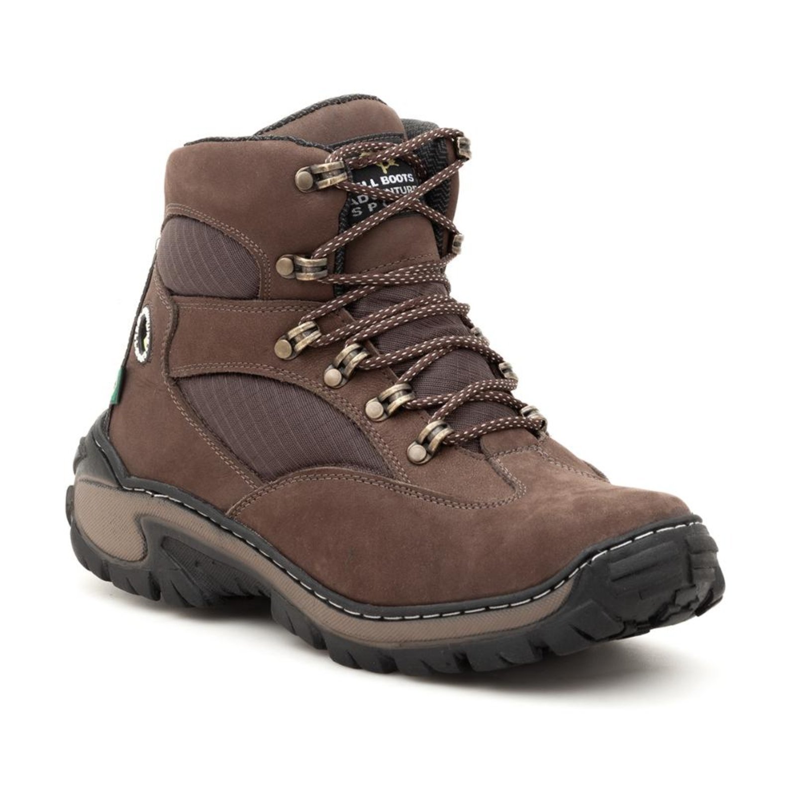 Coturno Masculino Adventure Couro Cano Médio Acolchoado Cinza 37 Marrom