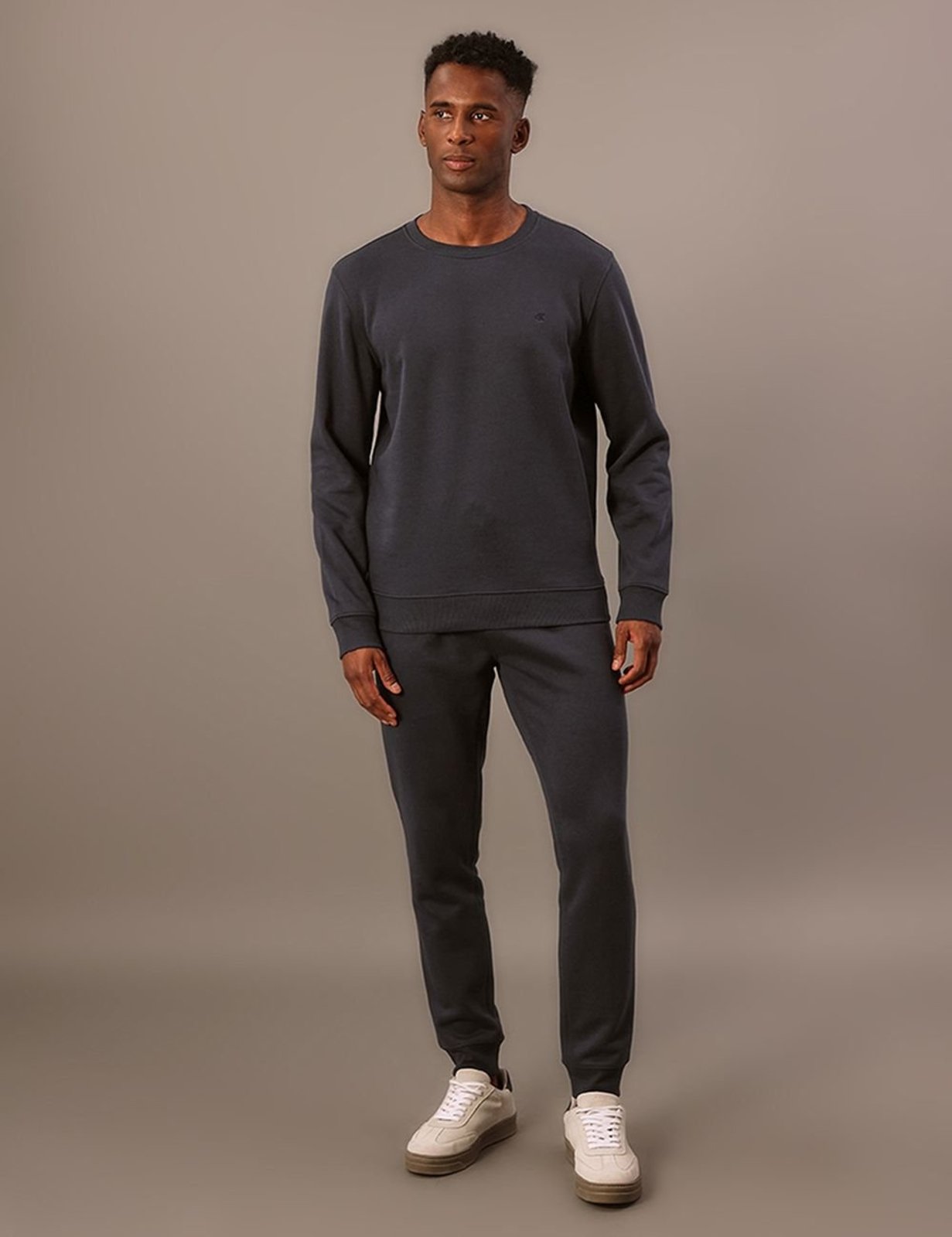 Casaco Moletom Calvin Klein Jeans Masculino Calvin Klein Bordado - Marinho Calvin Klein Jeans