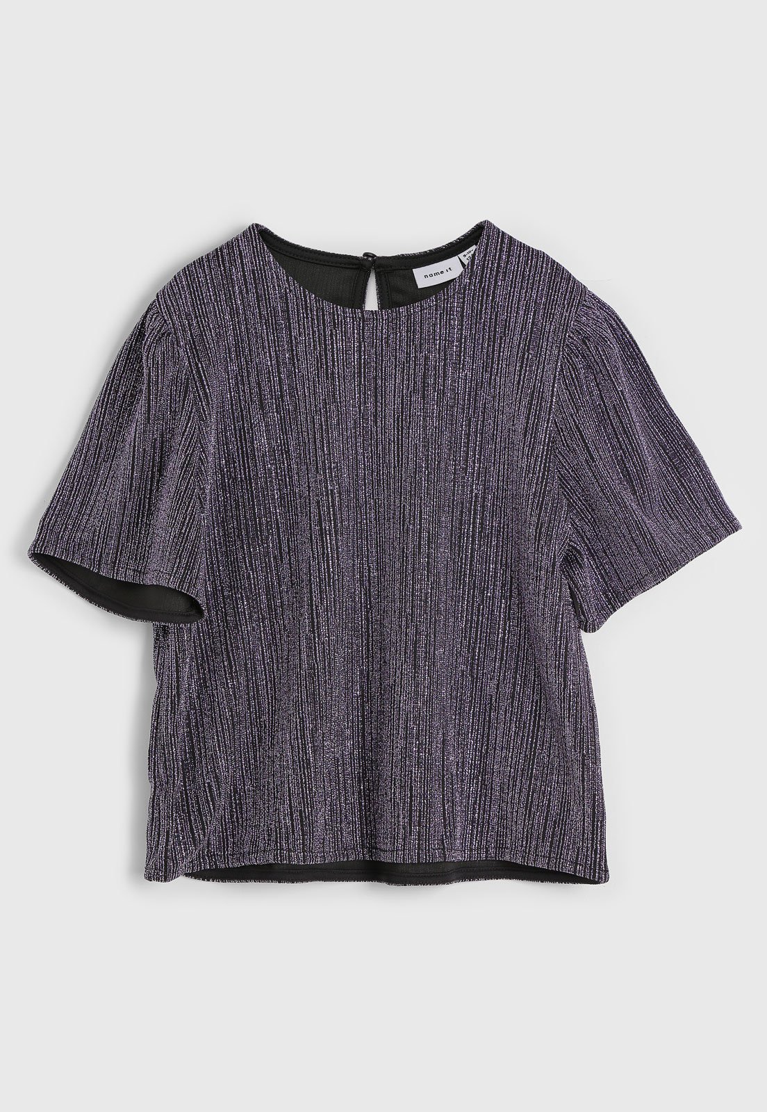 Infantil – Blusa Manga Curta Name It Metalizada Roxa
