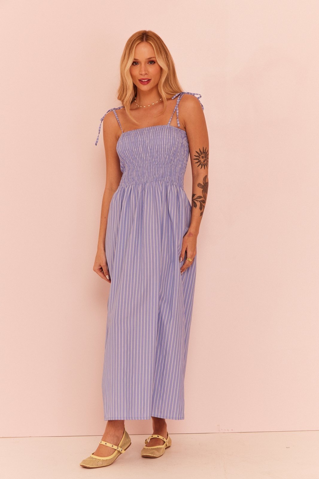 Vestido In Love Kendall Listrado Azul